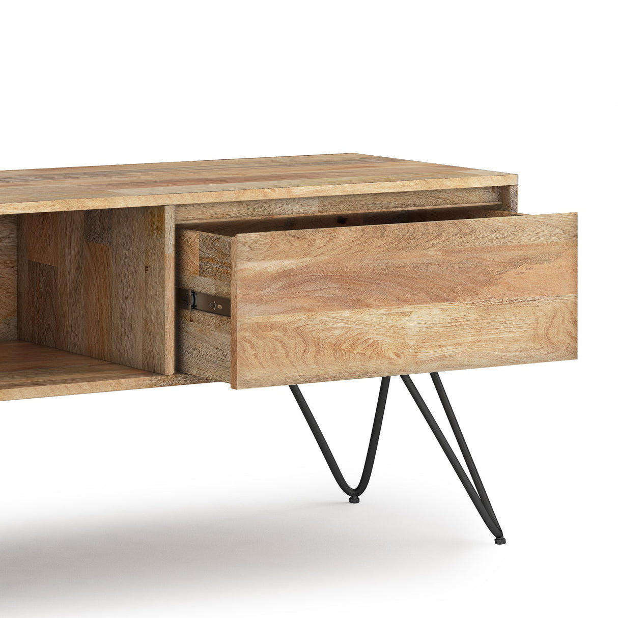 Hunter 68 inch Wide Solid Mango Wood TV Stand in Natural For TVs up to 75 inches - sold by Home Elegance USA