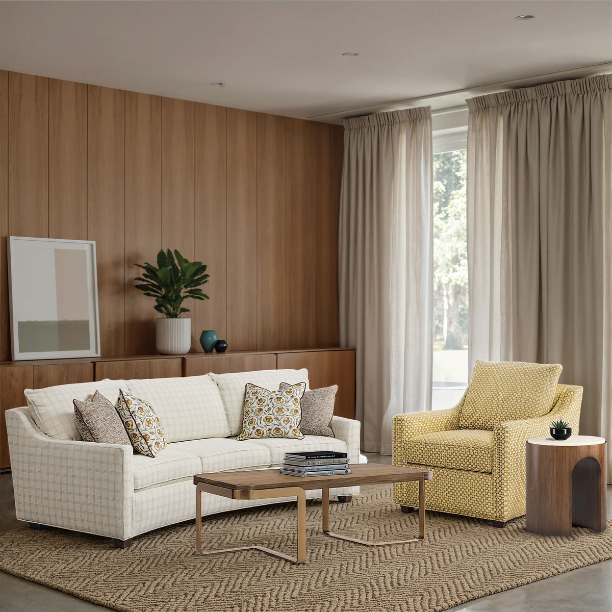Eleana Marble Top Round End Table Medium Wood - Beige / Dark Brown by Hooker Furniture - View 3