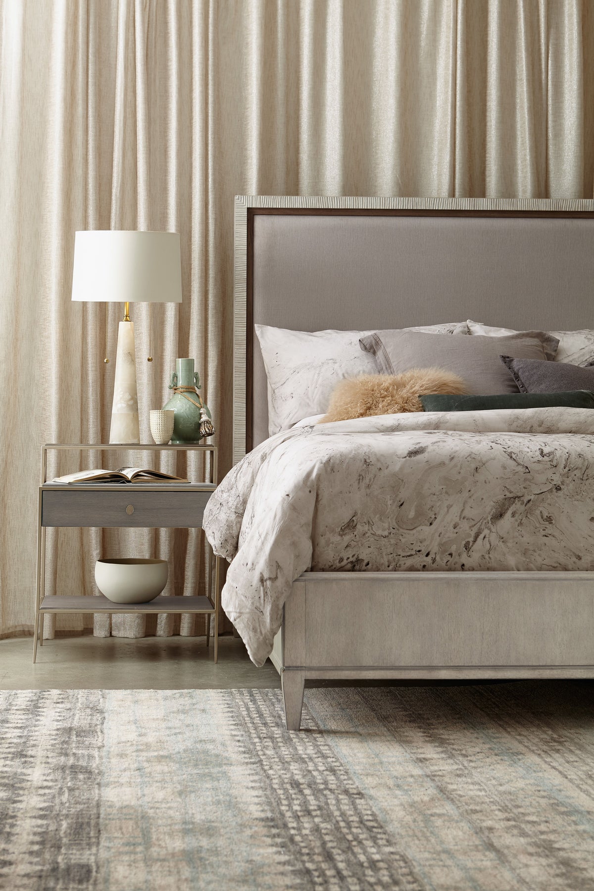 Elixir King Upholstered Bed - Silver by Hooker Furniture - View 4