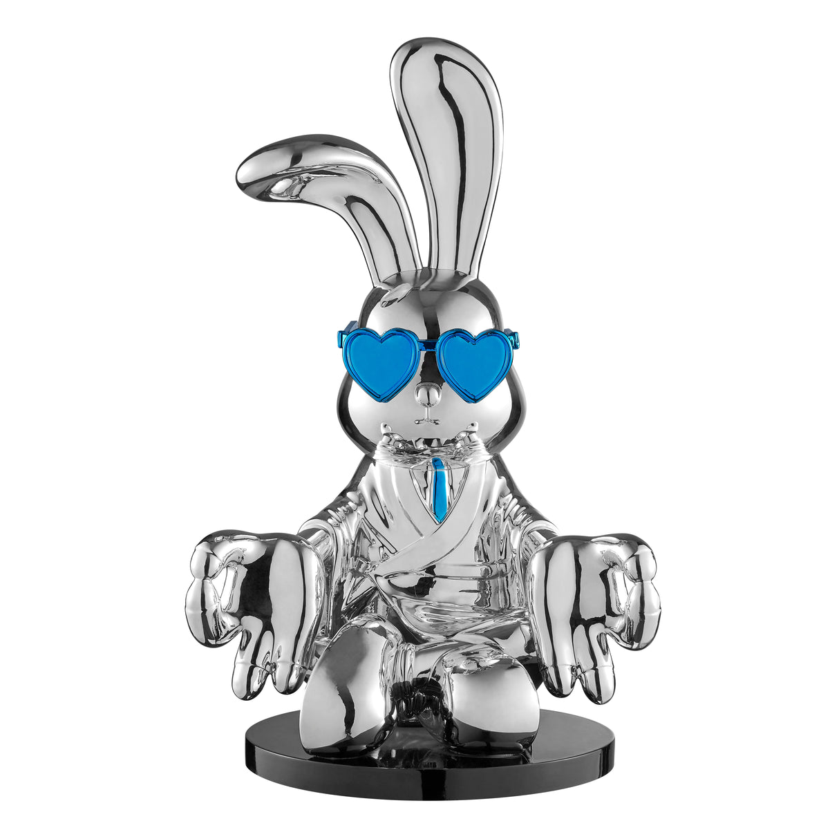 Sitting Rabbit with Blue Tie and Glasses | Finesse