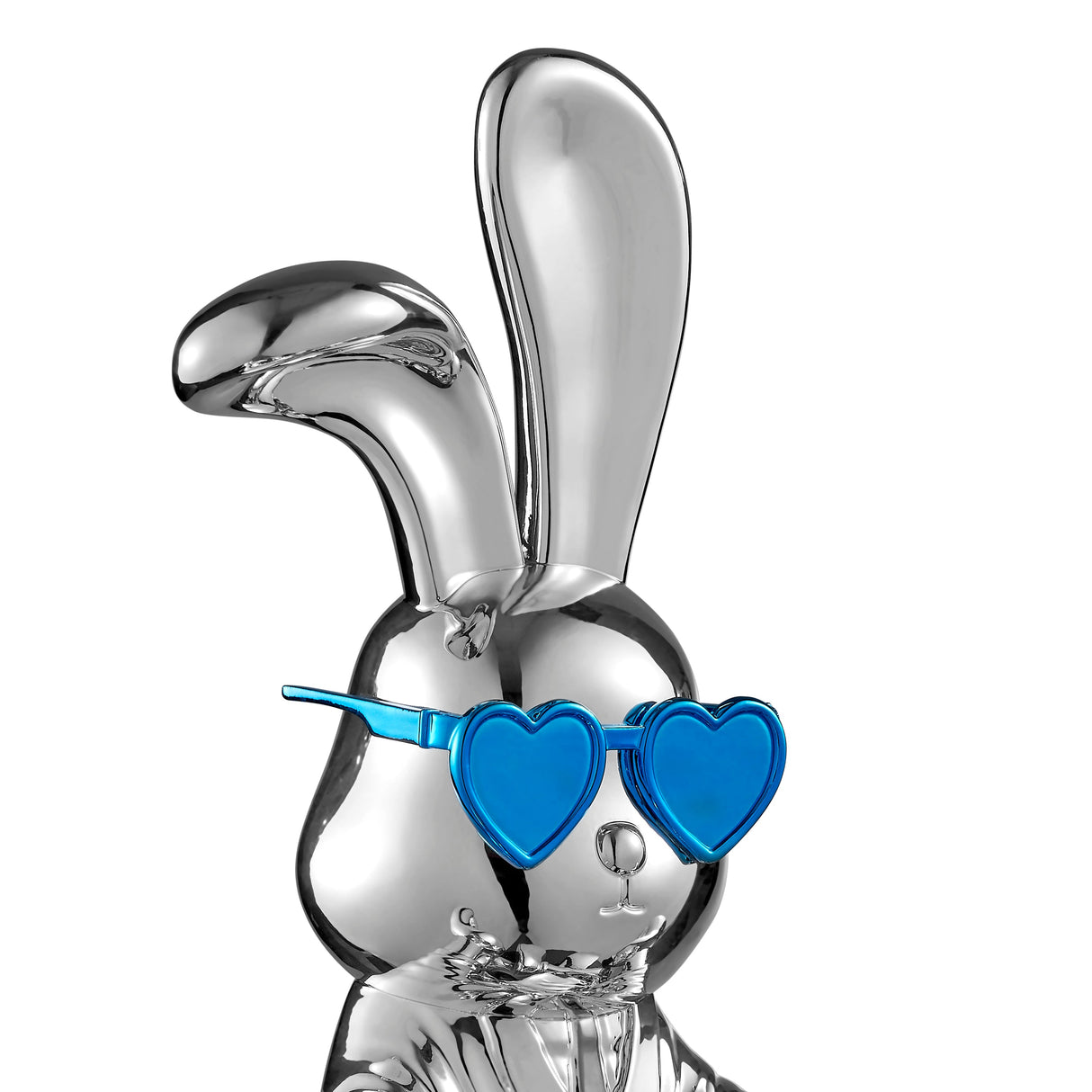 Sitting Rabbit with Blue Tie and Glasses | Finesse