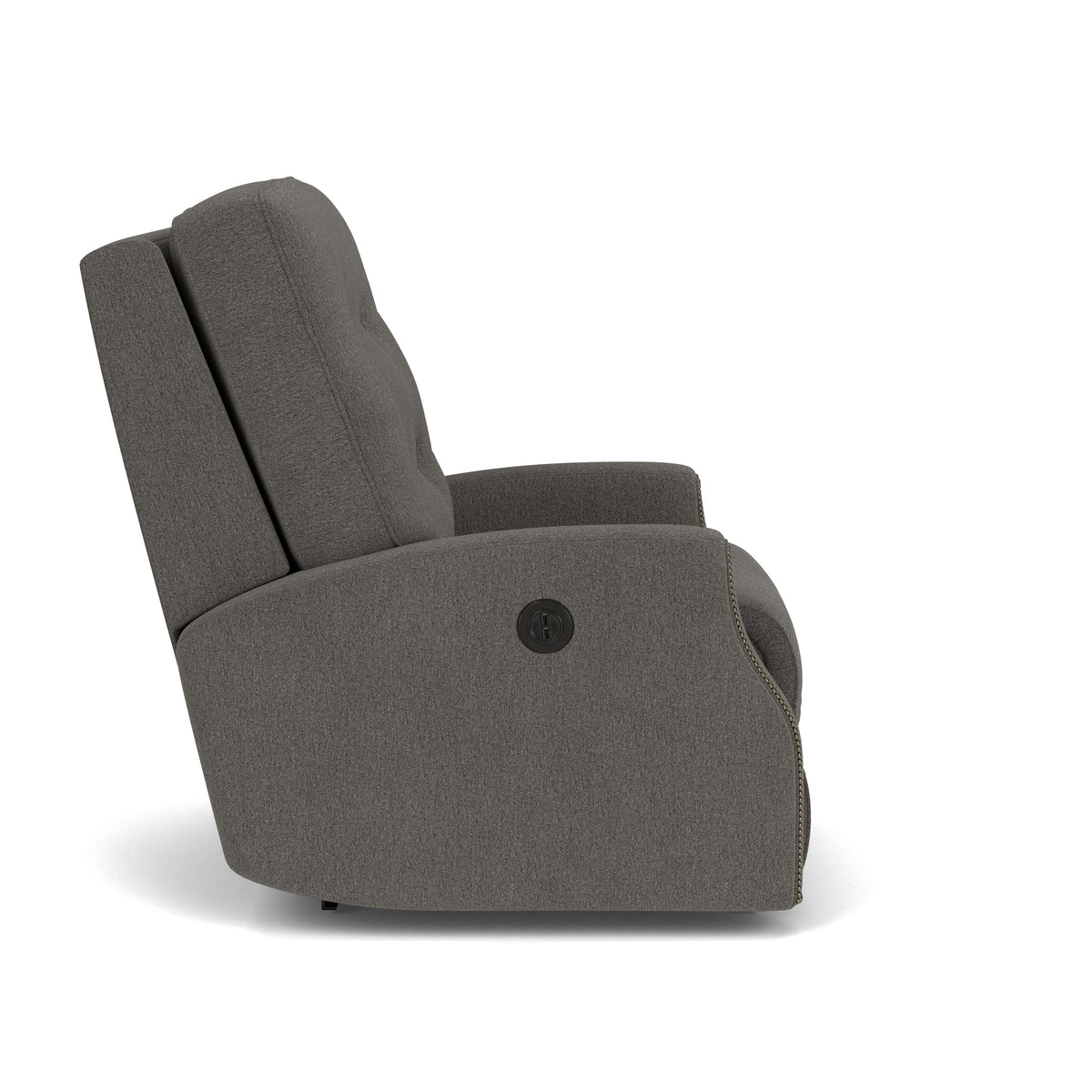Devon Transitional Fabric Power Rocking Recliner With Nailhead Trim | Flexsteel