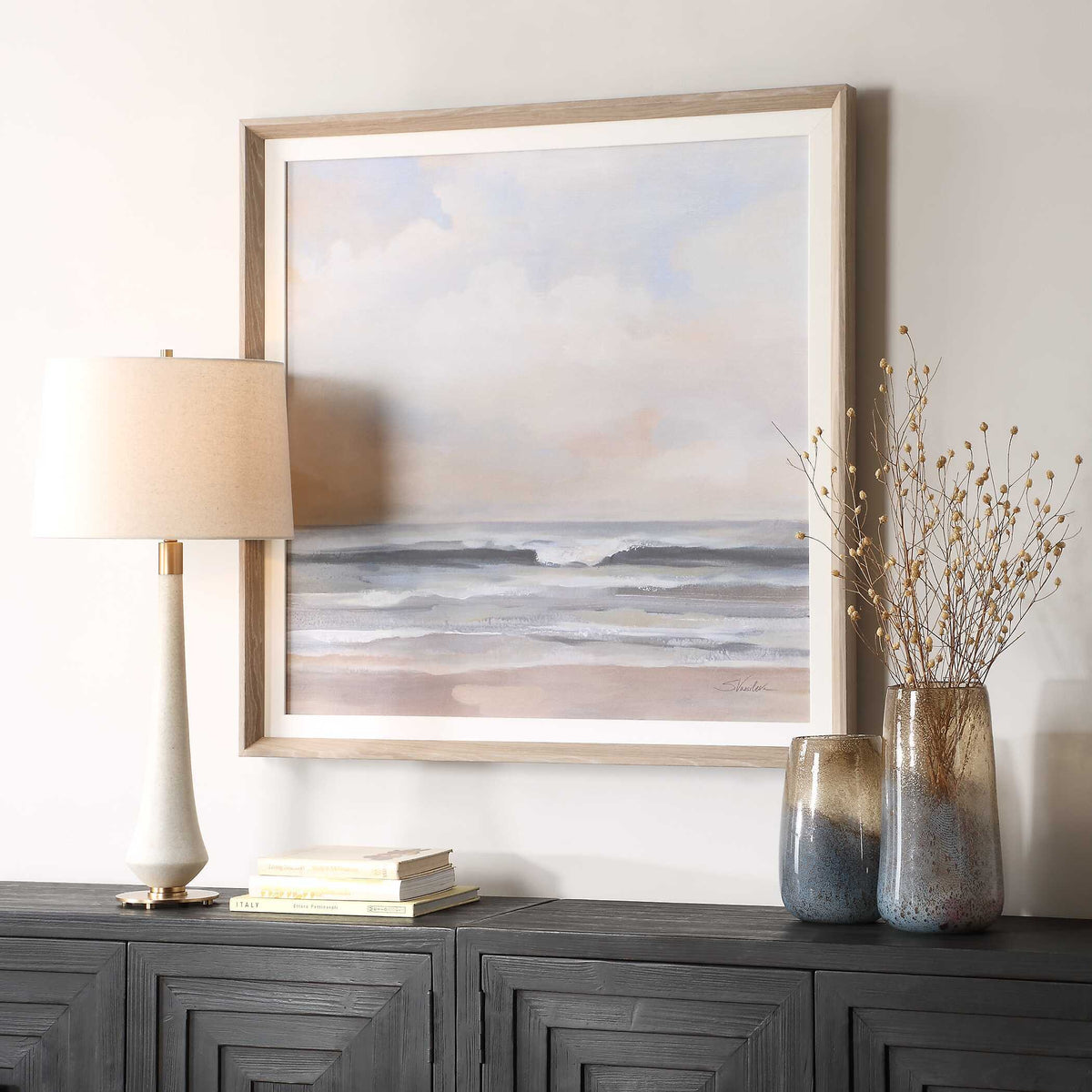 Haze Framed Print - Light Gray by Uttermost - View 2