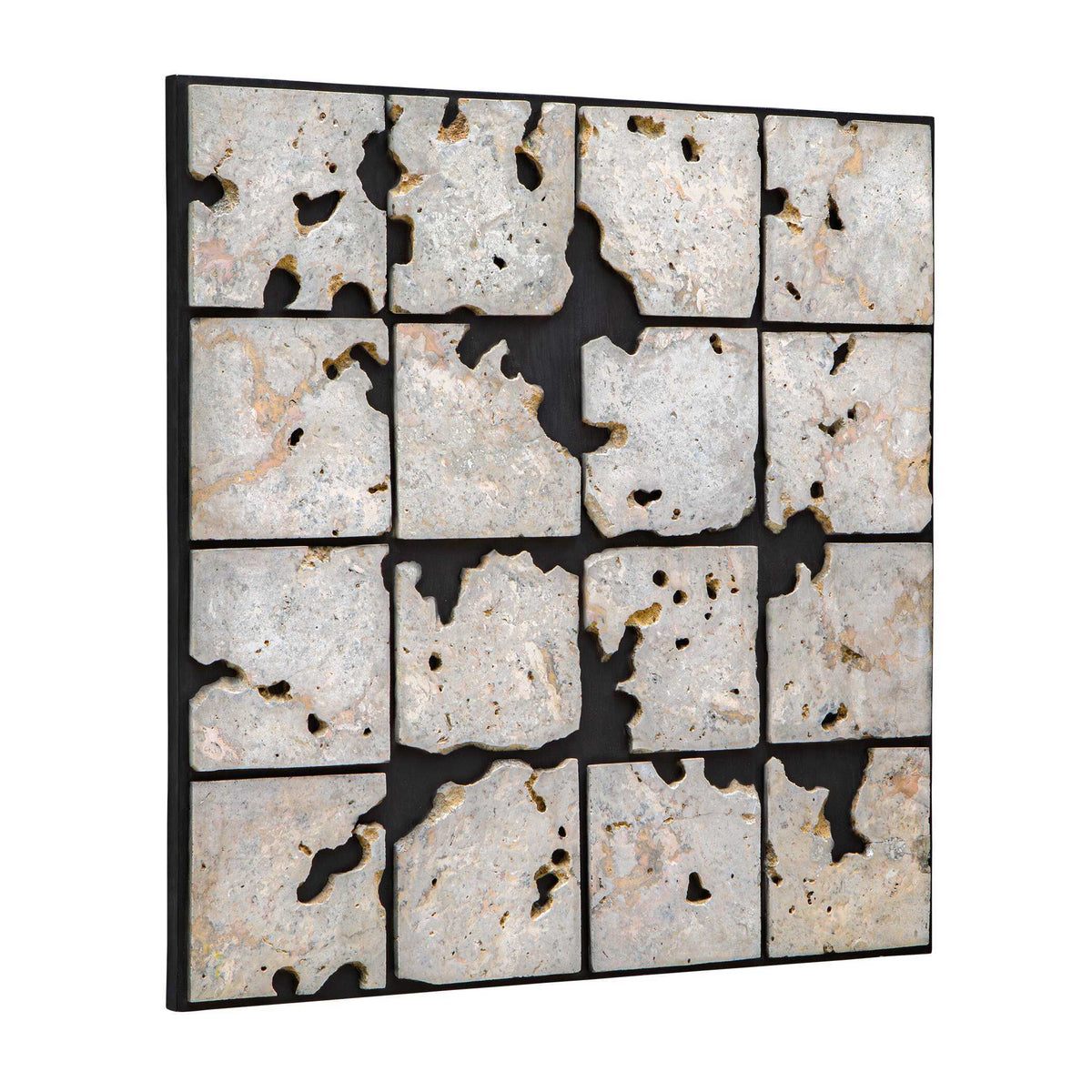 Uvalda Stone Wall Decor Black - Gray by Uttermost - View 4