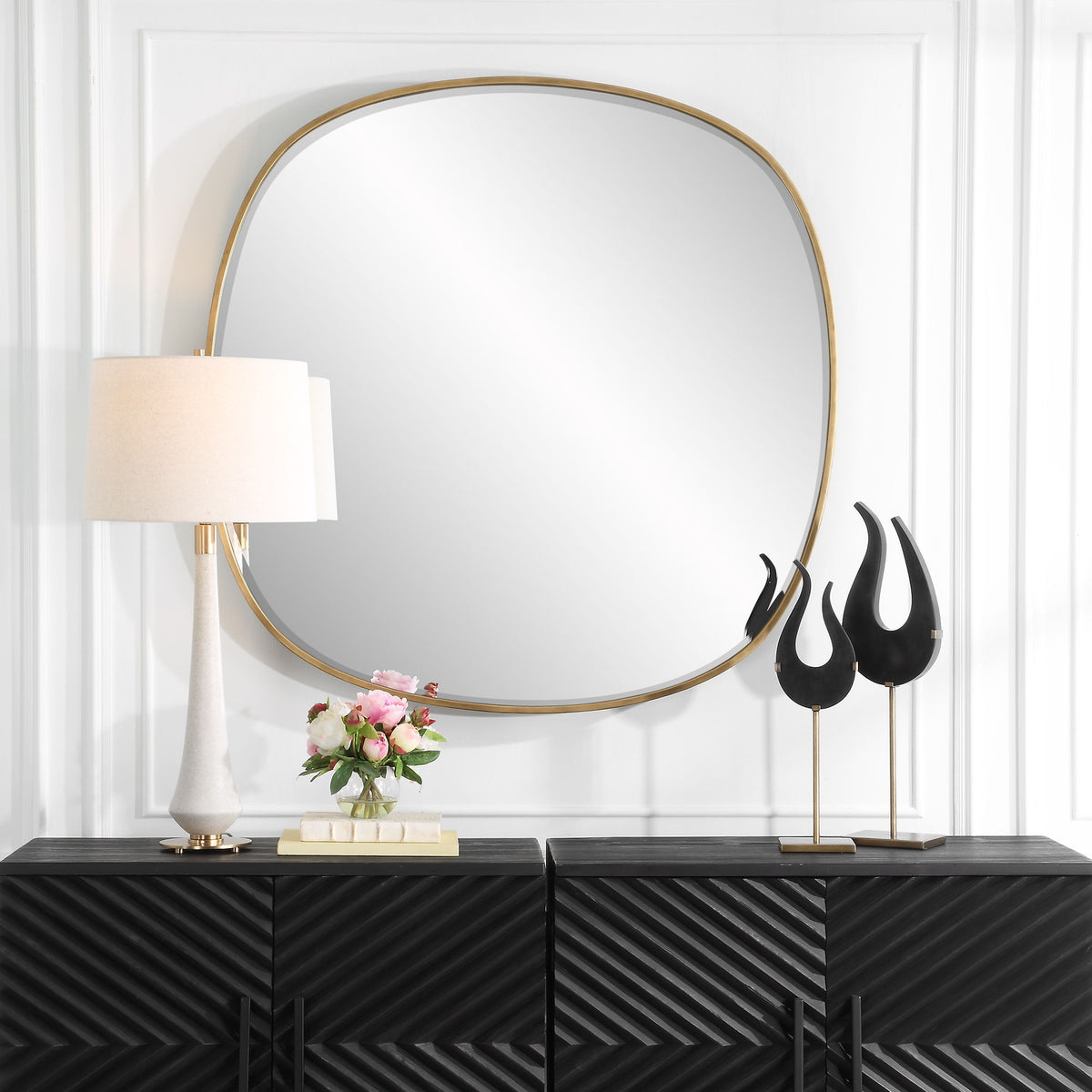 Webster Mirror - Gold by Uttermost - View 2
