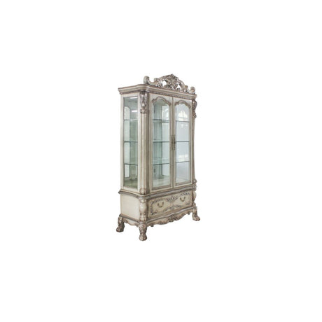 Acme - Dresden Curio 68182 Vintage Bone White Finish
