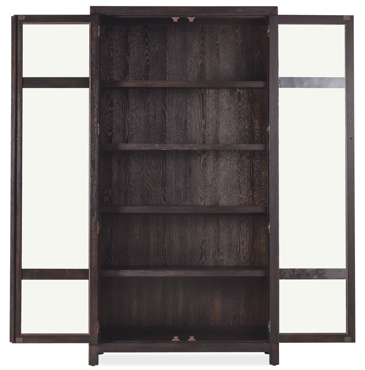 Driftwood Display Cabinet by Hooker Furniture in Buckboard, Worn Saddle & Burnt Timber Finishes