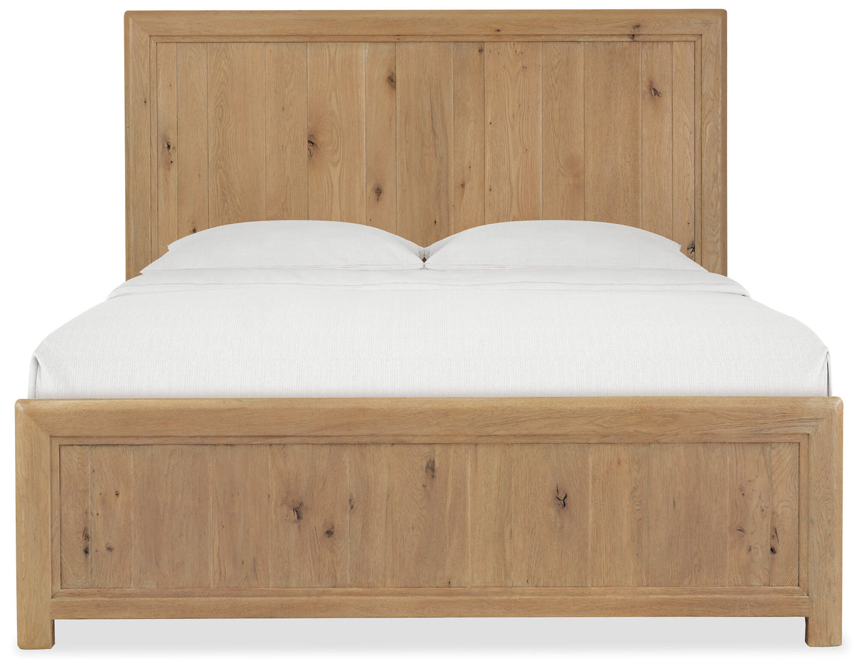 Driftwood California King Panel Bed Buckboard - Light Brown | Hooker Furniture