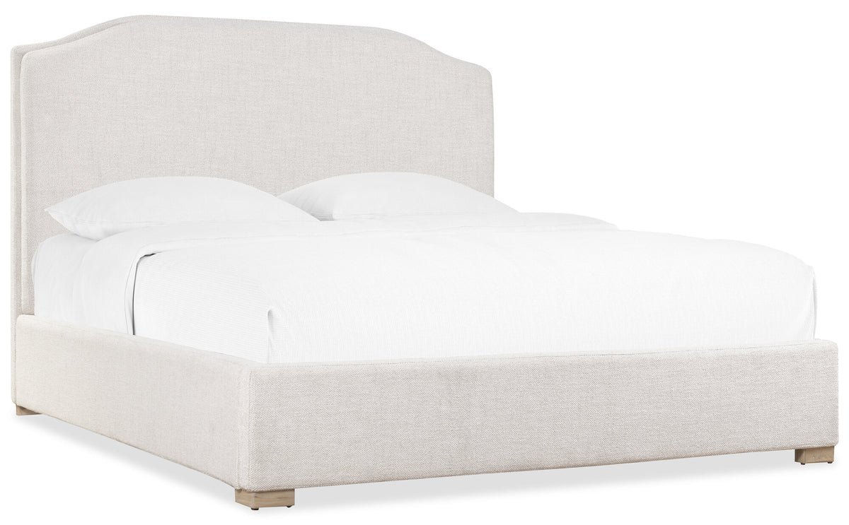 Driftwood Queen Upholstered Bed - Beige | Hooker Furniture