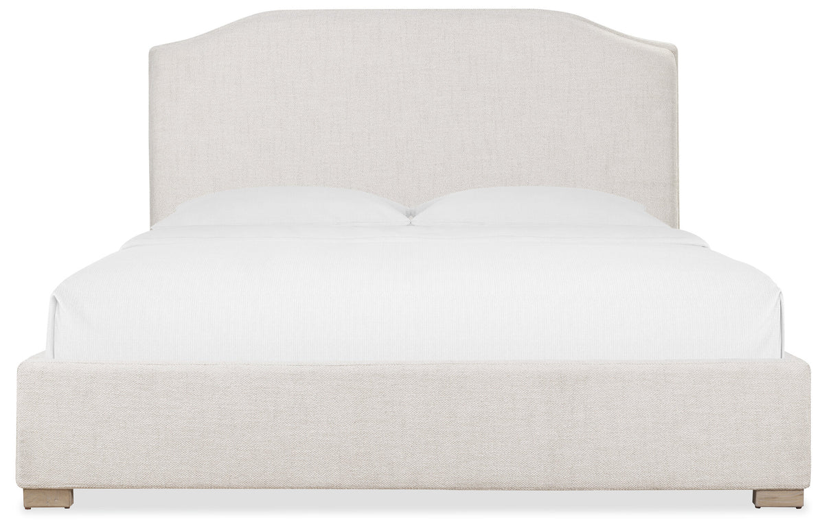 Driftwood King Fabric Upholstered Bed - Beige | Hooker Furniture
