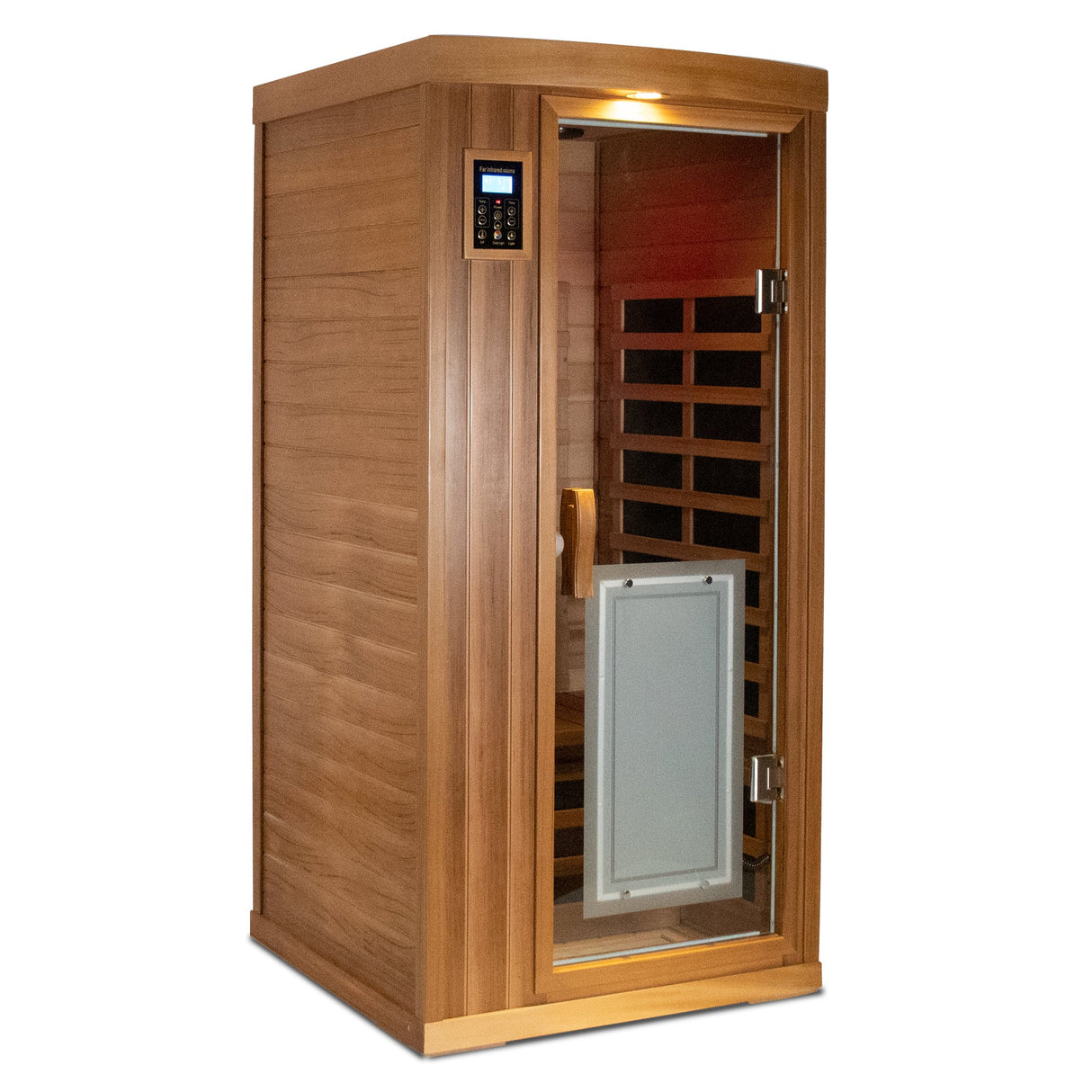 Low EMF One-Person Far Infrared Red Cedar Deluxe Indoor Sauna - sold by Home Elegance USA