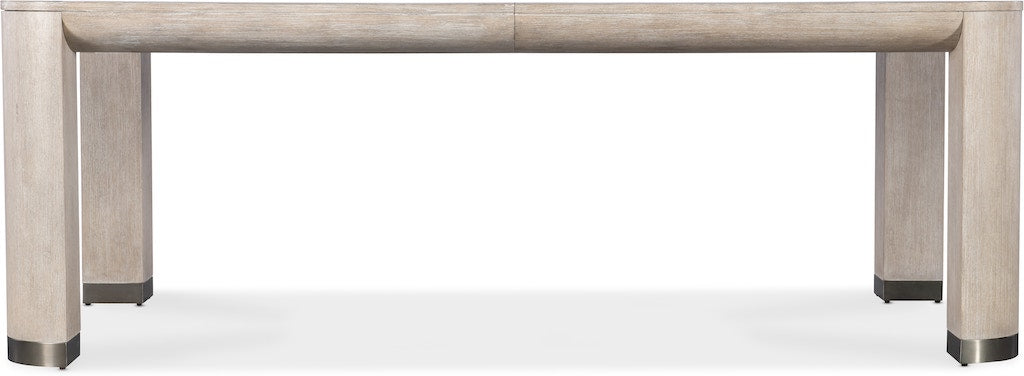 Modern Mood dining table light wood finish with rounded corners