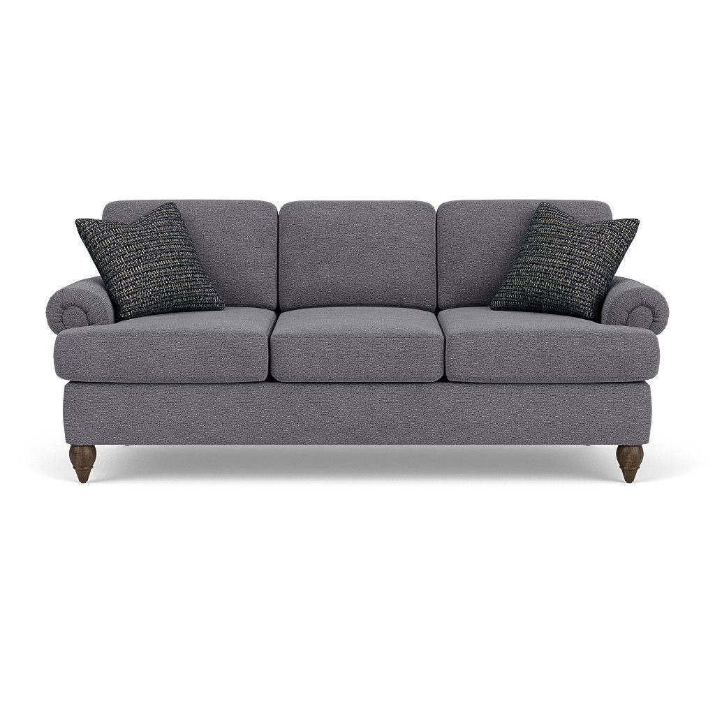 Moxy Fabric Sofa, T-Shaped Seat Cushion, Rolled Arms | Flexsteel