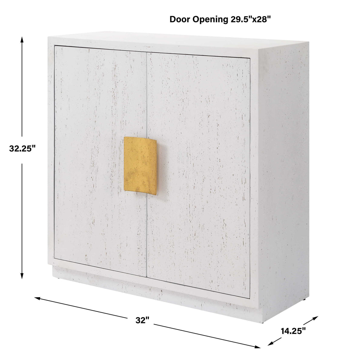 Emma 2 Door White Cabinet by Uttermost - View 11