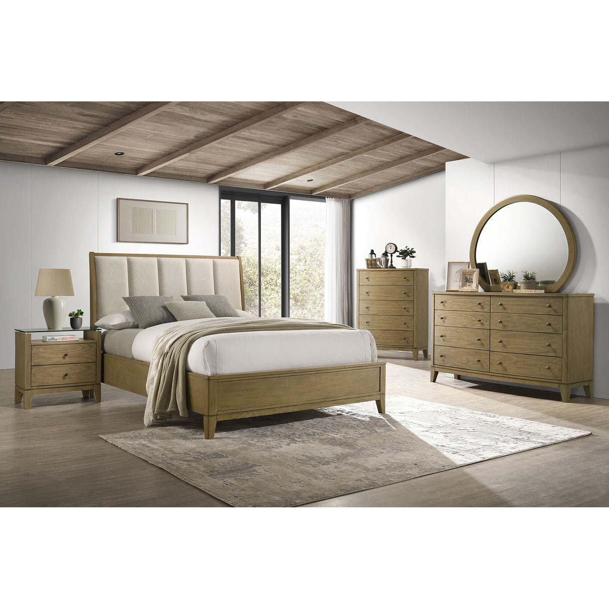 Menlo Natural Pine 5-piece Queen Bedroom Set
