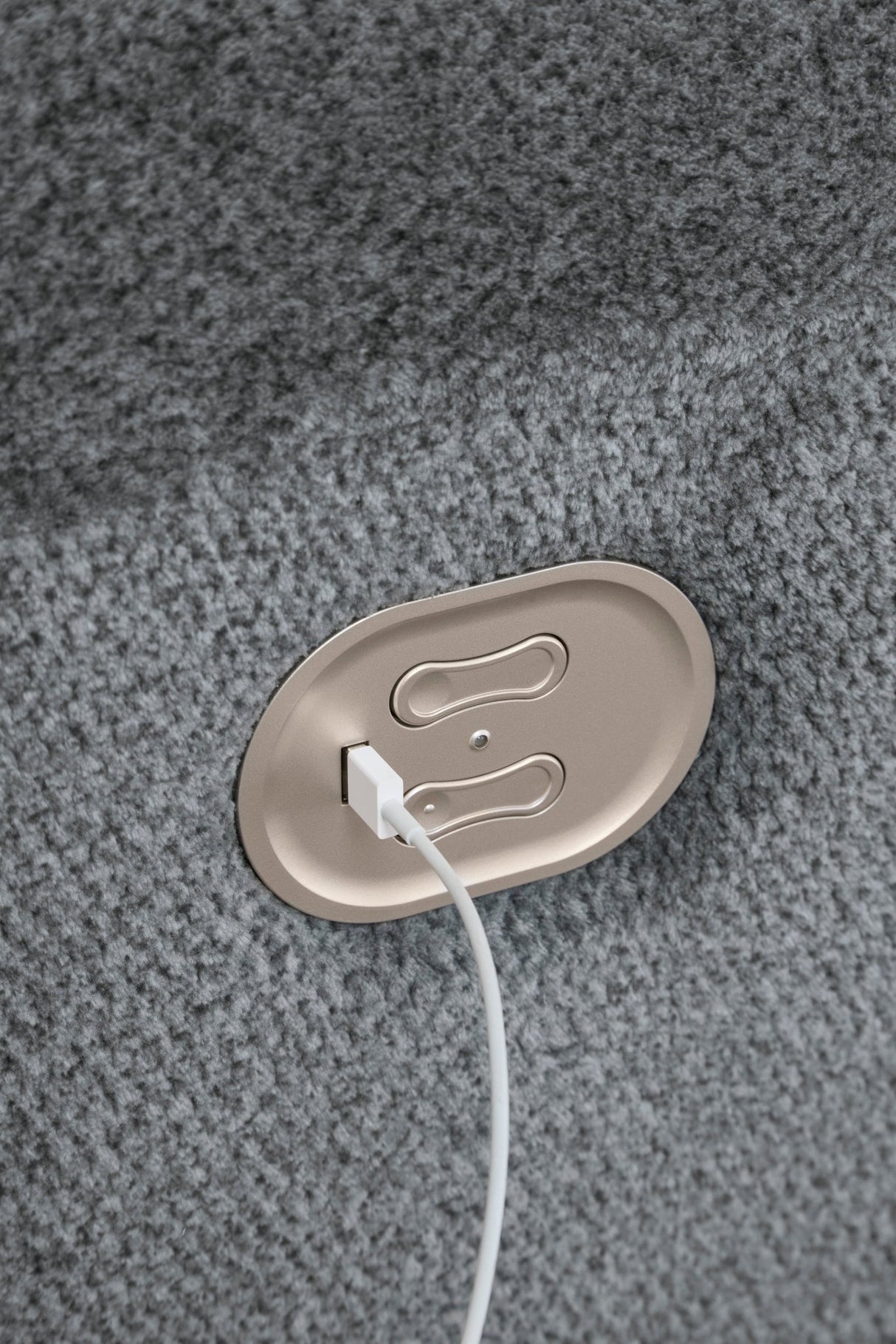 Ashley Slate Tip - Off PWR REC Sofa with ADJ Headrest - Chenille | Home Elegance USA