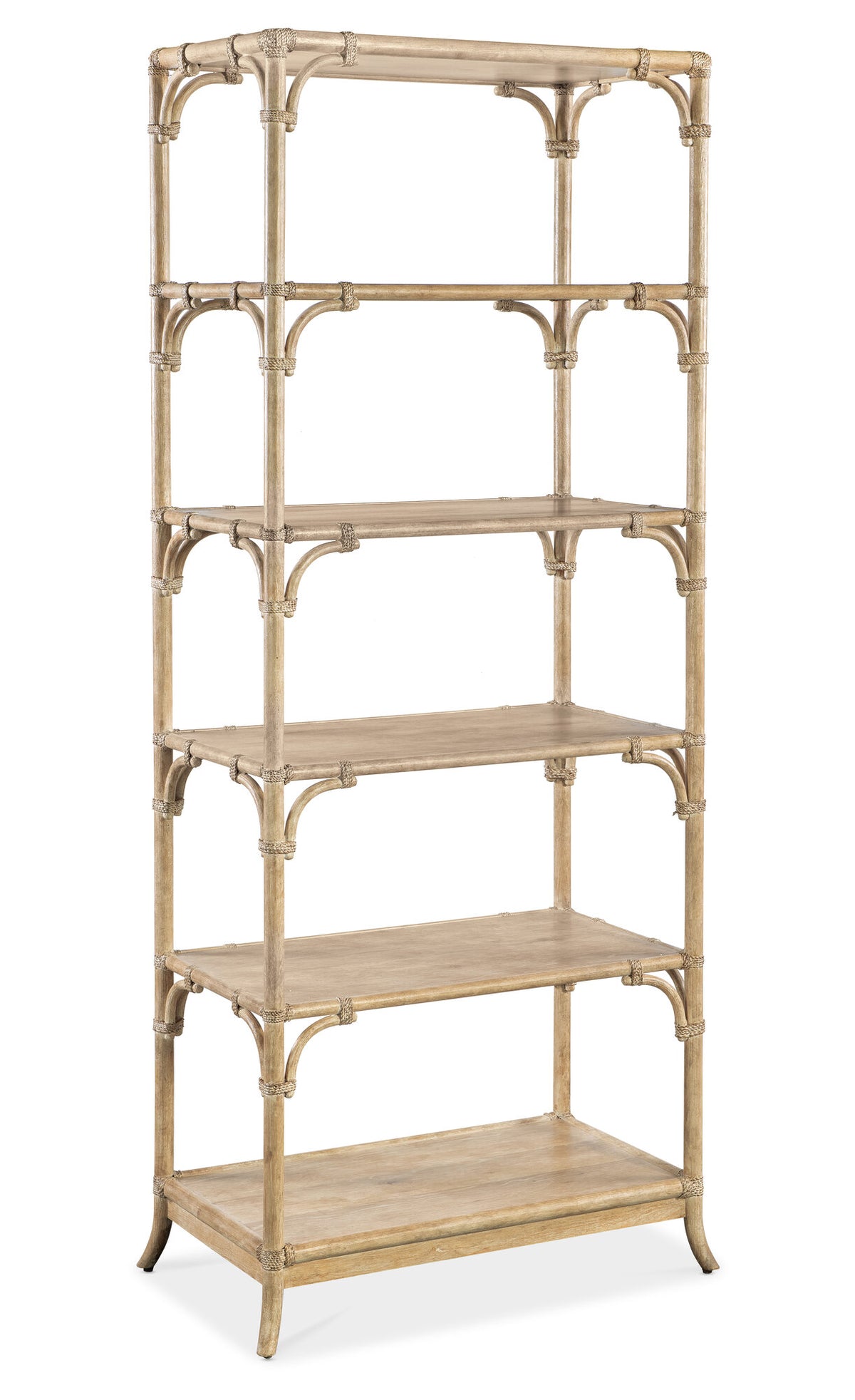 Retreat Pole Rattan Bookcase - Beige | Hooker Furniture