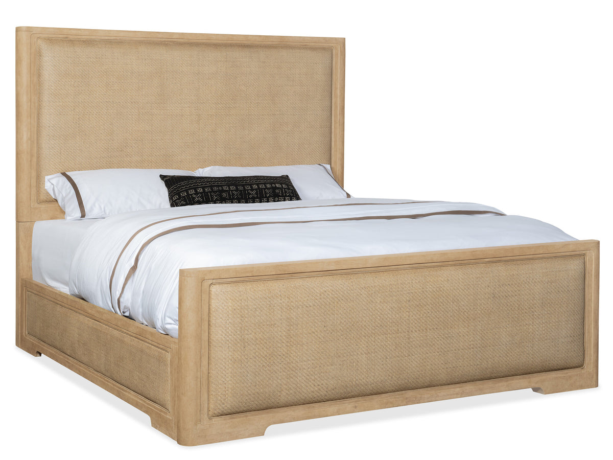 Retreat Queen Cane Panel Bed - Light Brown | Hooker Furniture