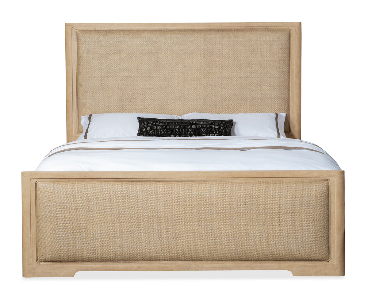 Retreat Queen Cane Panel Bed - Light Brown | Hooker Furniture