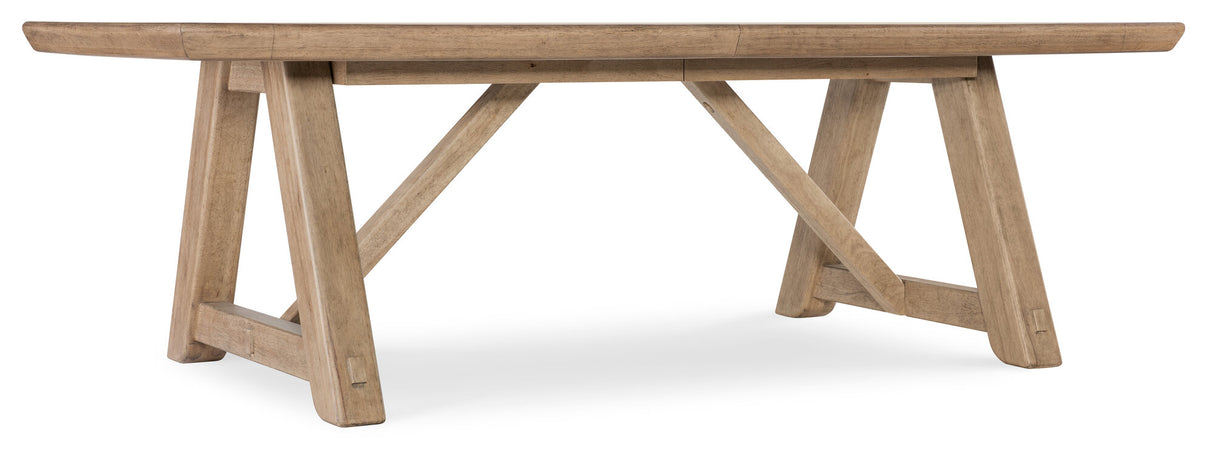 Vineyard Row Rectangle Dining Table with Two 20-inch Leaves by Hooker Furniture in Pecky Hickory Veneers