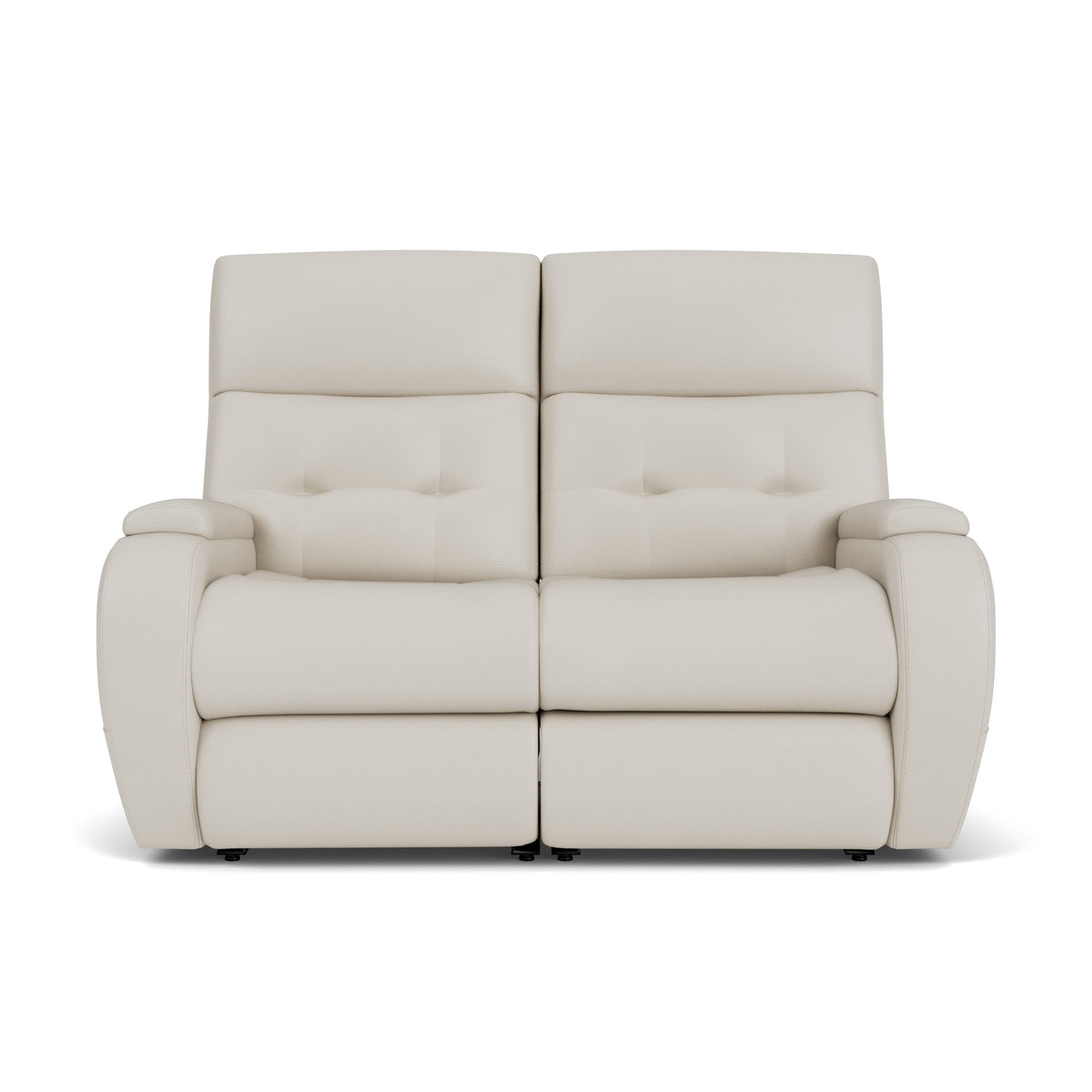 Strait Leather Power Reclining Loveseat With Power Headrests | Flexsteel
