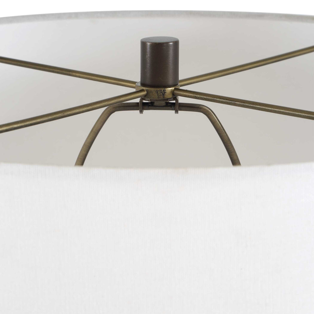 Tallarico Brass & Marble Floor Lamp Black / Bronze / Brown - Black / Dark Brown by Uttermost - View 6