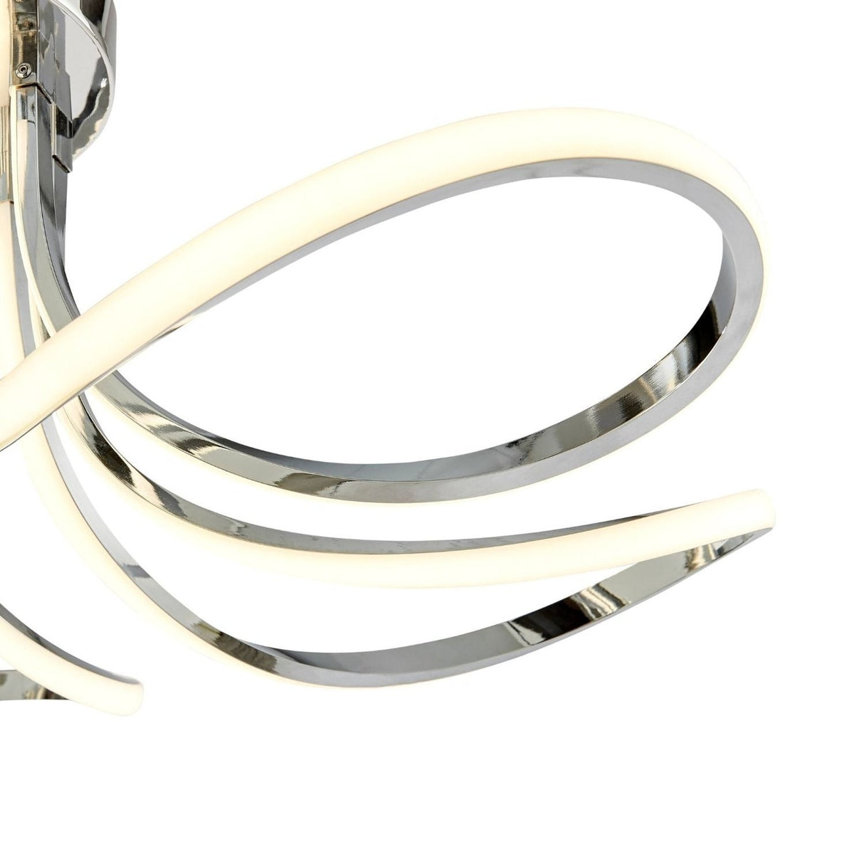6 Petal Flower Led Strip Chandelier // Chrome And Dimmable | Finesse | Home Elegance USA