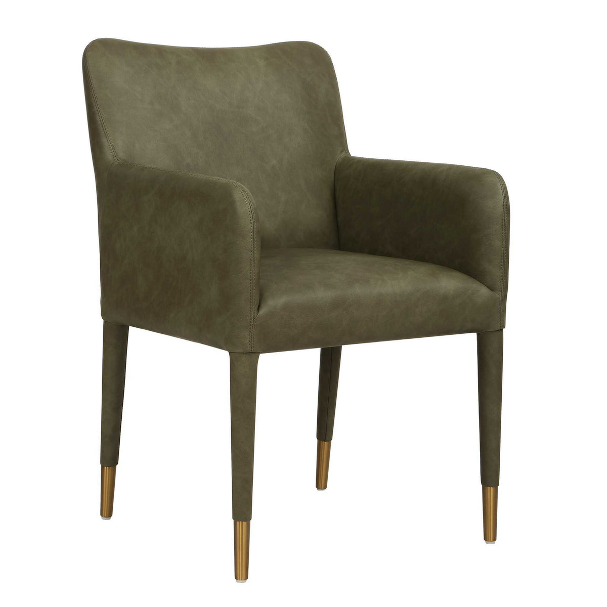 Conifer Pine Dining Armchair - Dark Green by Uttermost - View 4