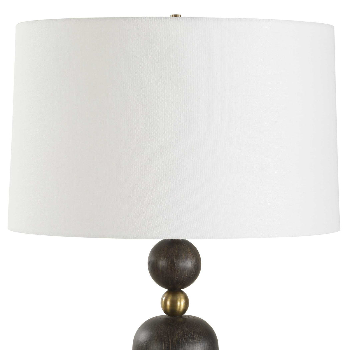 McQuinn Table Lamp Dark Walnut - Dark Brown / White by Uttermost - View 4