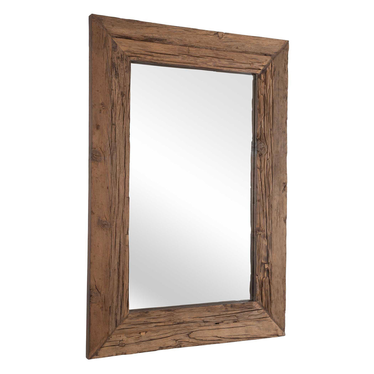 Rennick Large Reclaimed Pine Mirror - Dark Brown by Uttermost - View 4