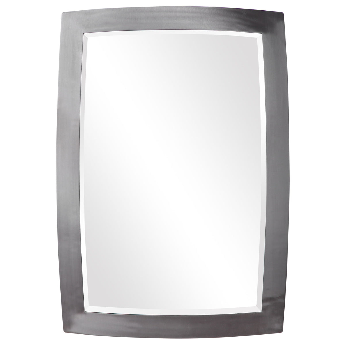 Haskill Mirror Brushed Nickel - Dark Gray by Uttermost - View 1