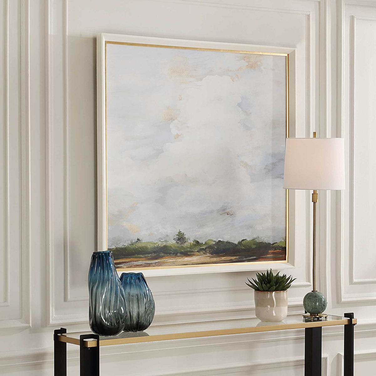 Whispering Cloudscapes Landscape Print - Light Brown by Uttermost - View 3