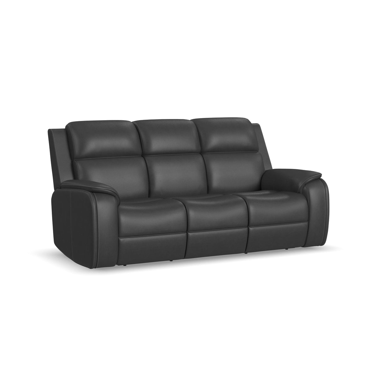 Ziggy Power Reclining Sofa With Power Headrest, Lumbar, Heat & Massage - Iron | Flexsteel