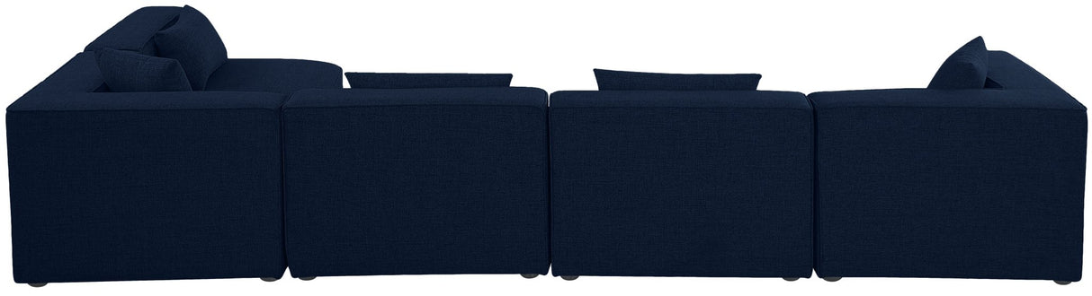 Cube - Modular Sectional 5 Piece - Navy - Modern & Contemporary | Home Elegance USA