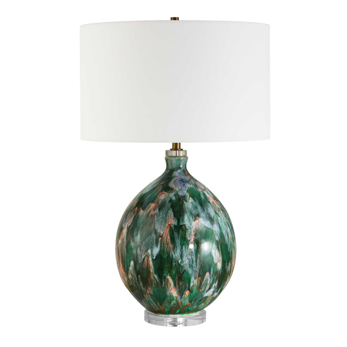 Mihaela Drip Glaze Table Lamp - Blue / Green by Uttermost - View 3