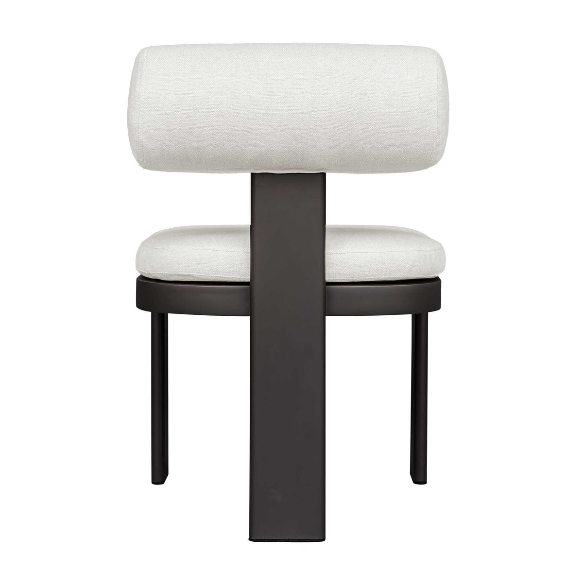 Bolster Back Outdoor Dining Chair - White / Black by Uttermost - View 5