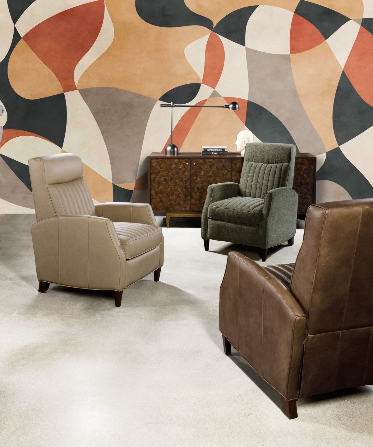 Denver Push Back Recliner - Beige by Hooker Furniture - View 2