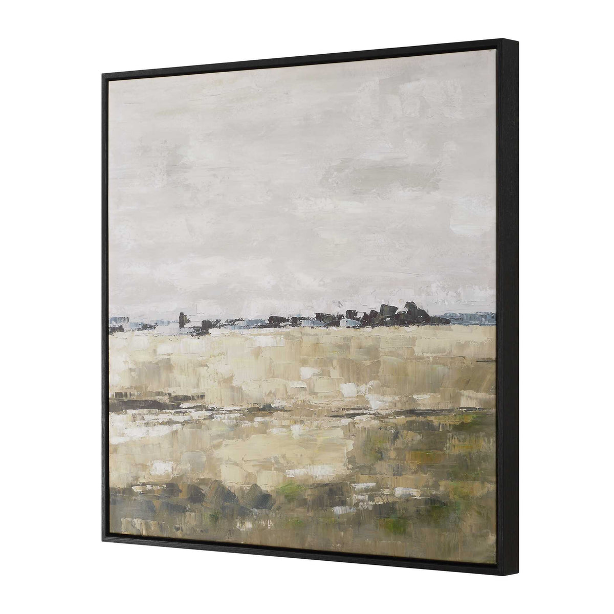 Fragment Hand Painted Landscape Art Black / Brown / Gray / Green / White - Gray / Light Brown by Uttermost - View 3