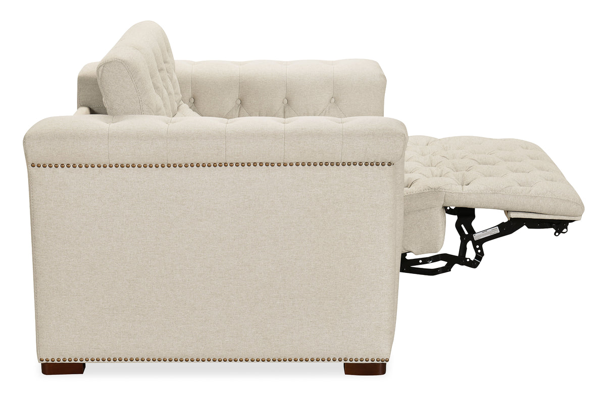 Savion Deux Power Recliner With Power Headrest - Beige by Hooker Furniture - View 8
