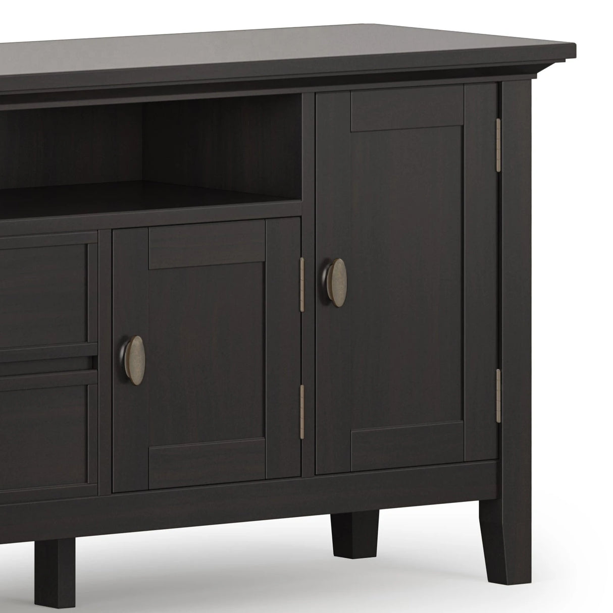 Redmond 72 inch Wide Solid Wood TV Stand in Hickory Brown For TVs up to 80 inches - sold by Home Elegance USA