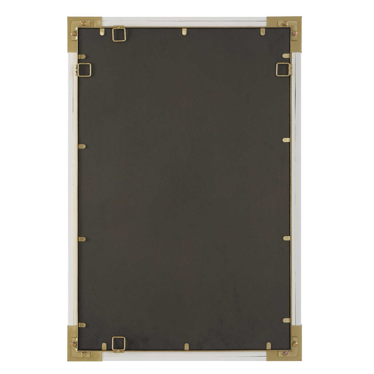 Malik White & Gold Mirror - White / Black by Uttermost - View 6