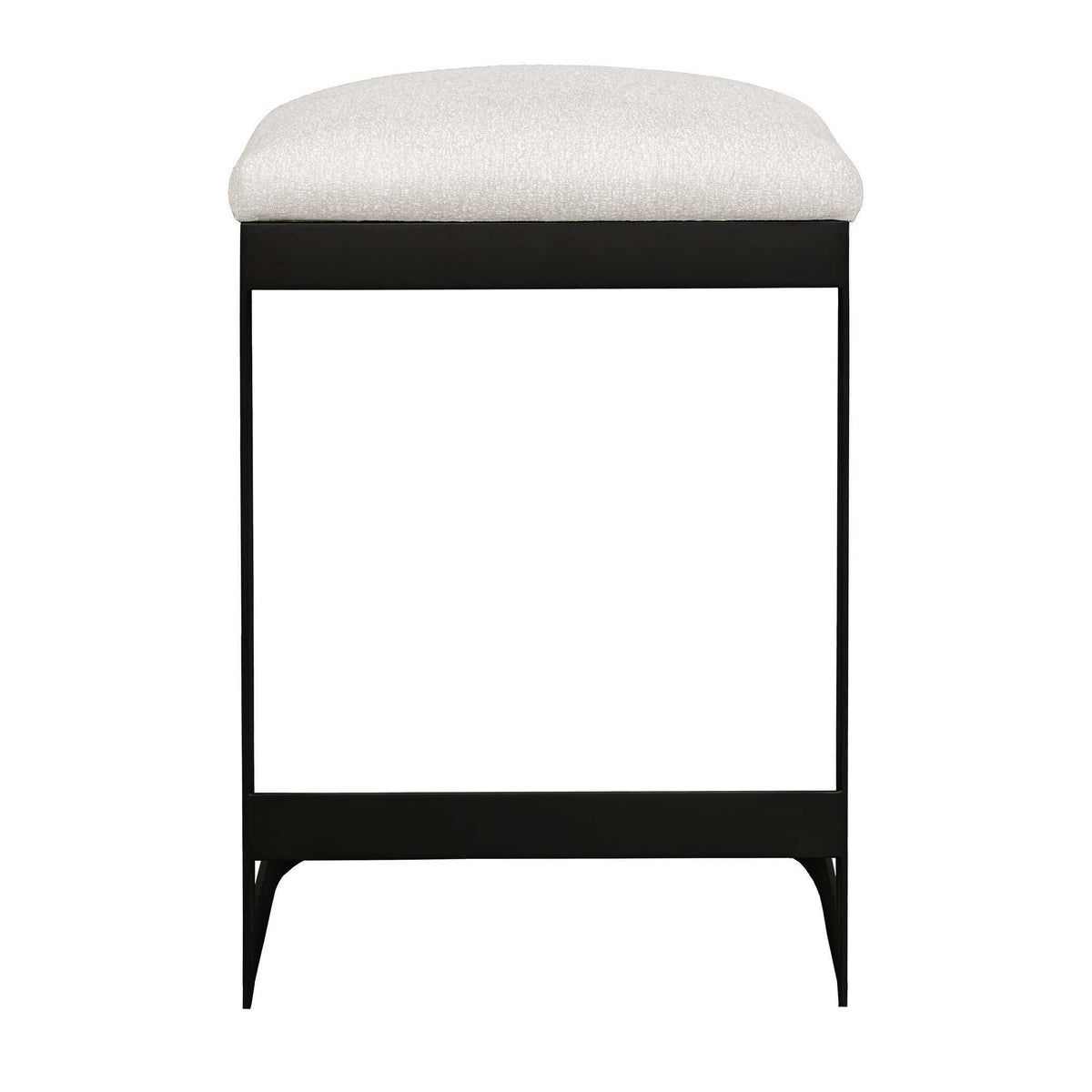 Maude Outdoor Counter Stool - White / Black by Uttermost - View 4