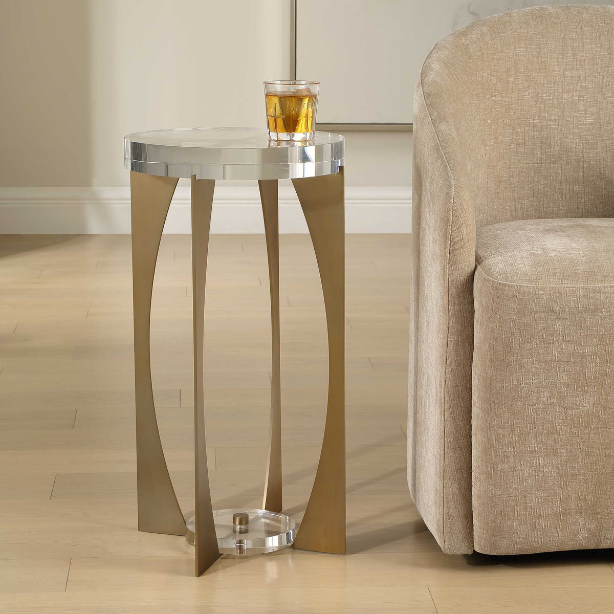 Kolkata Accent Table Brass - Gold by Uttermost - View 3