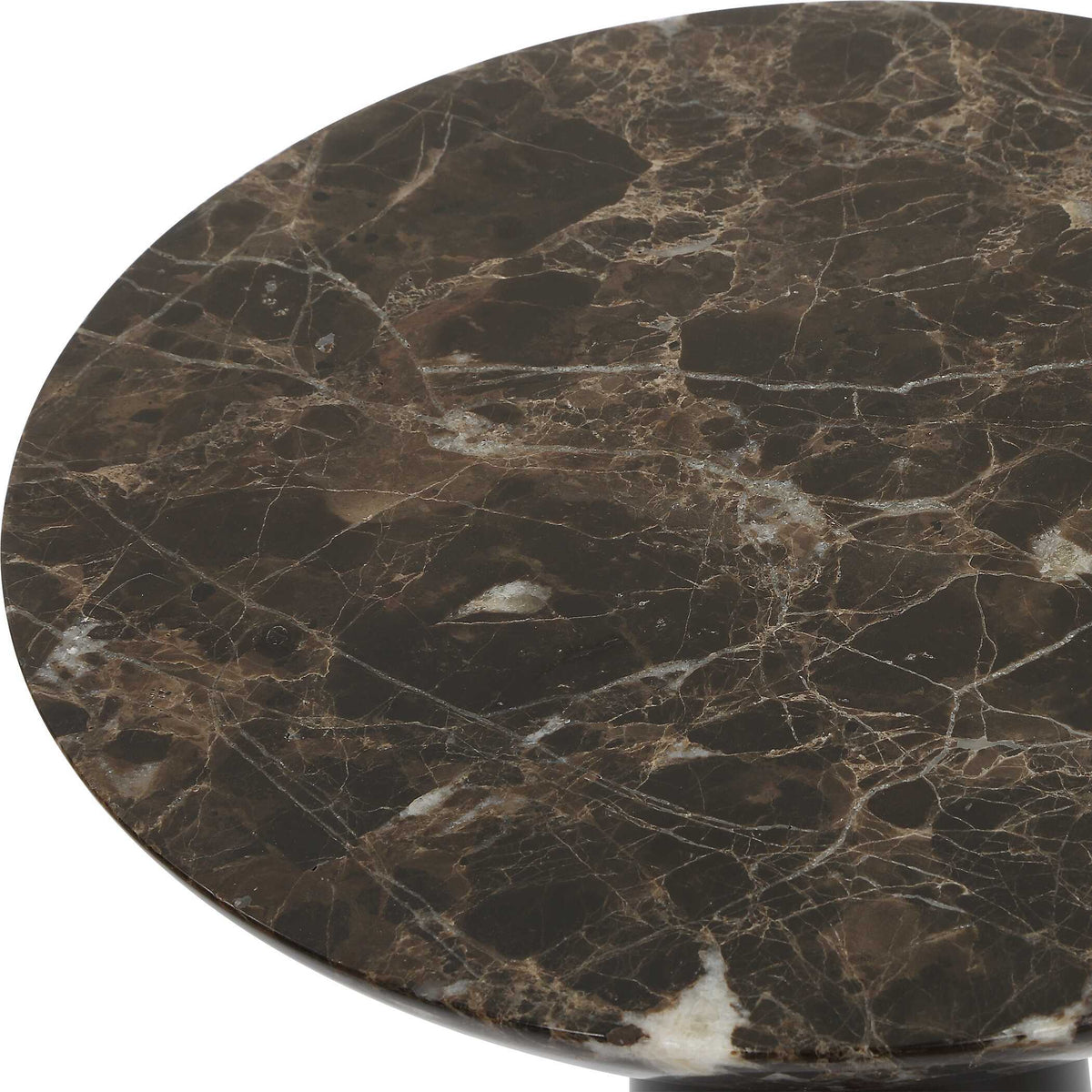 Hastings Marble Accent Table - Dark Brown by Uttermost - View 4