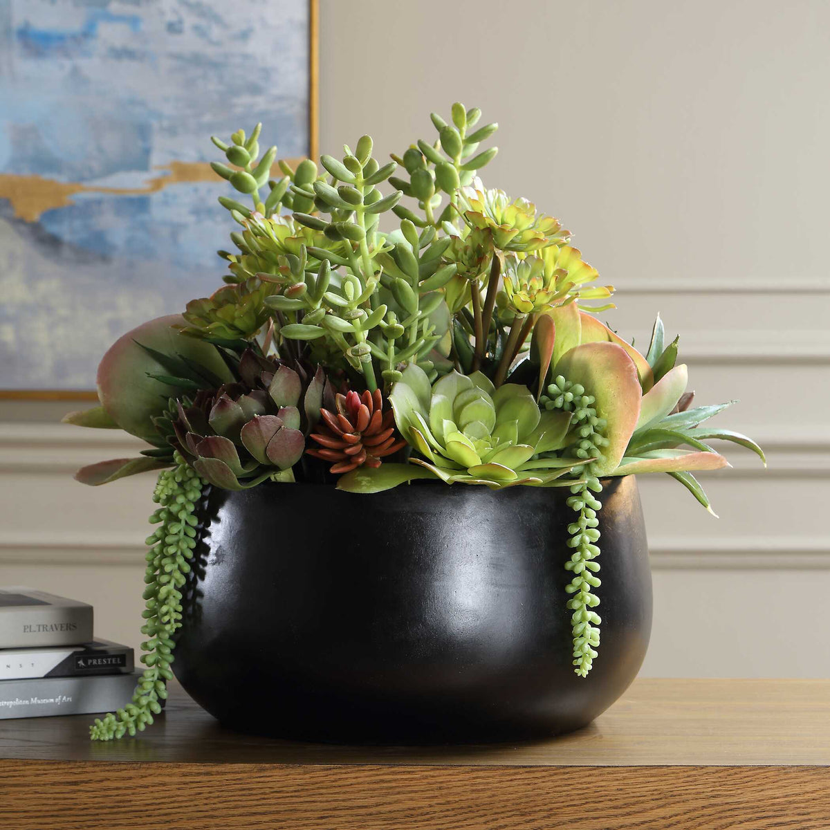 Mico Indoor-Outdoor Succulent Centerpiece - Green by Uttermost - View 3