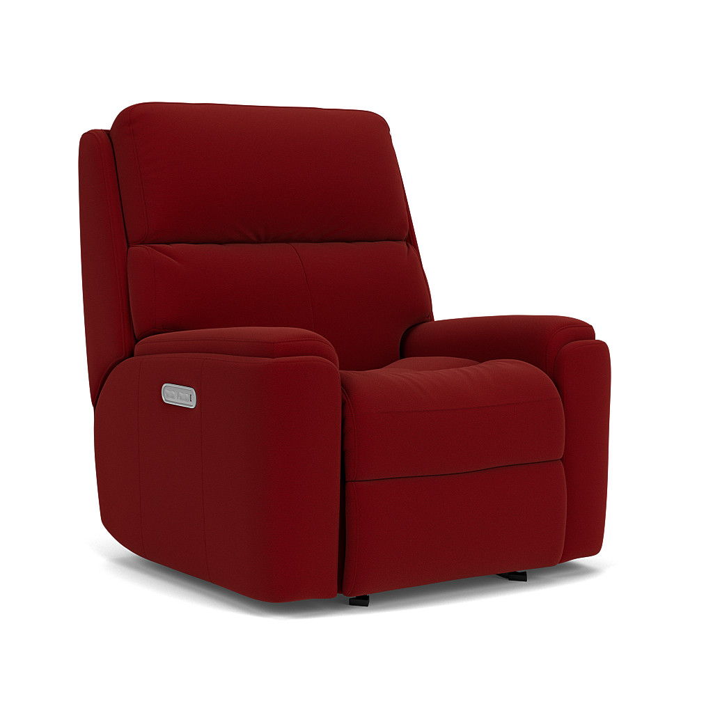 Rio Transitional Leather Power Recliner, Power Headrest | Flexsteel