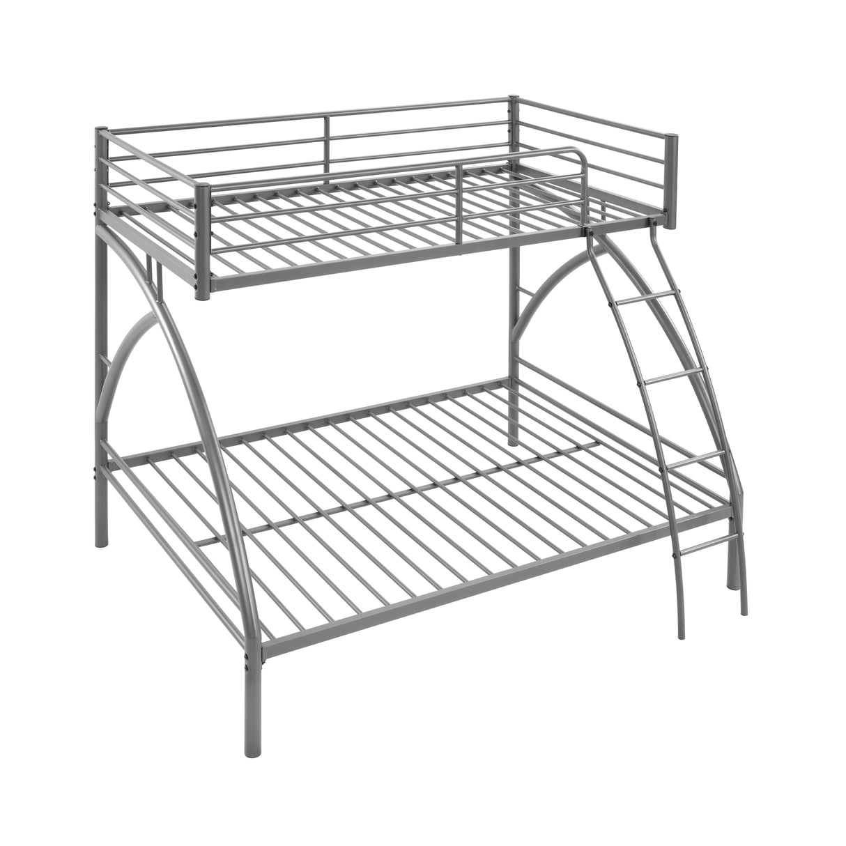Gray Metal Frame Twin/Full Bunk Bed, Youth Bed, Youth Bedroom Furniture, Easy Assembly - sold by Home Elegance USA