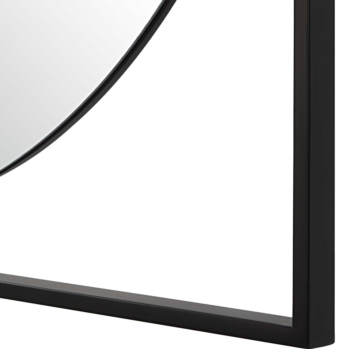 Hinson Square Mirror - Black by Uttermost - View 6