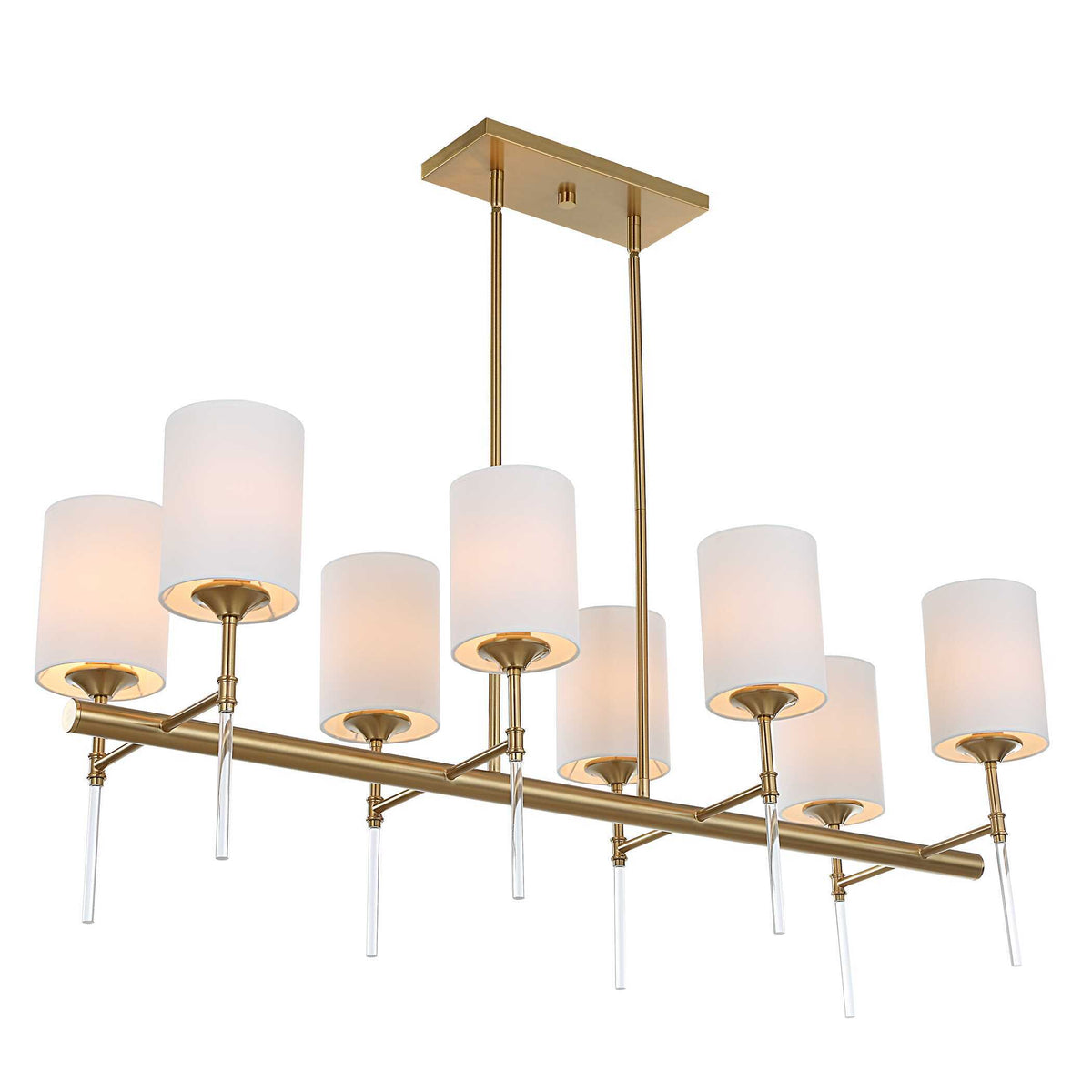 Awyr 8 Light Linear Chandelier - Bronze by Uttermost - View 7
