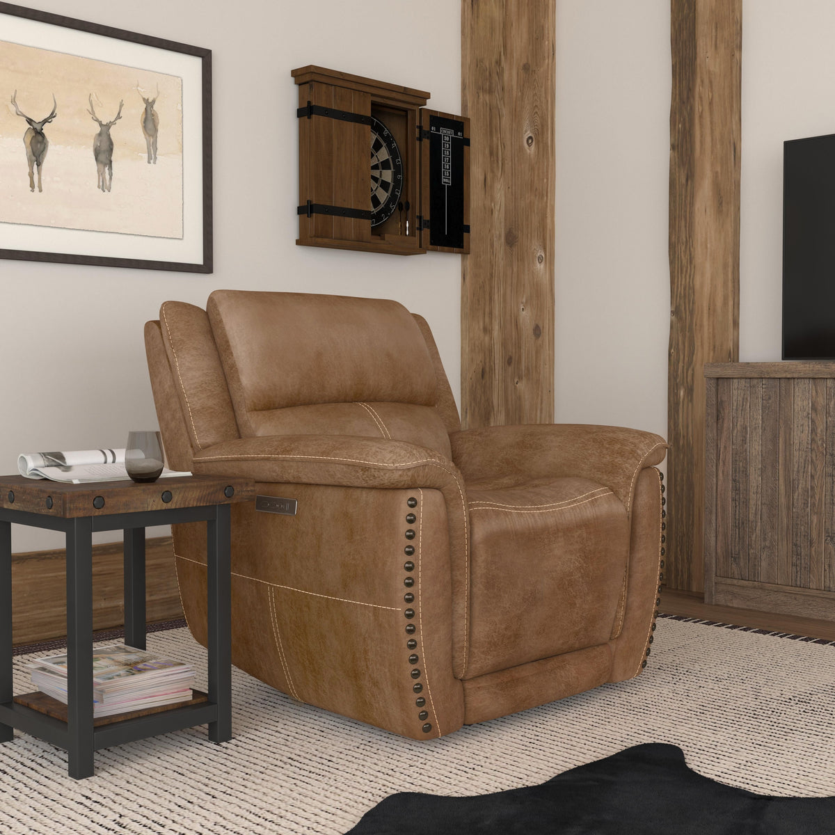 Beau Power Recliner With Power Headrest - Silt | Flexsteel